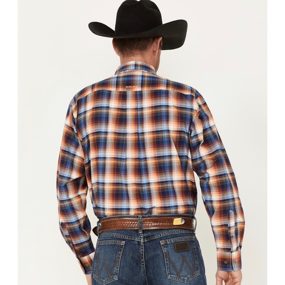 ARIAT MEN'S NIGEL STRETCH PLAID PRO BUTTON DOWN WESTERN SHIRT- Size XXL - Picture 2 of 10